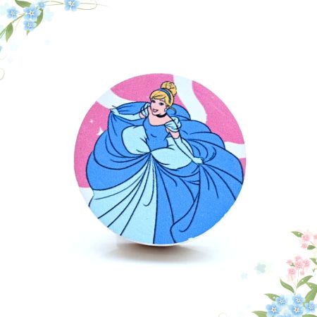 Handmade Pine Wood Cinderella Princess Knob for Kids Furniture